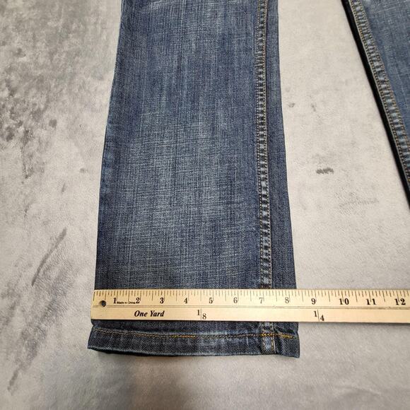 Buffalo David Bitton Jeans Mens 33x31 Blue Denim Straight Leg Flap Pocket Casual - Picture 4 of 8